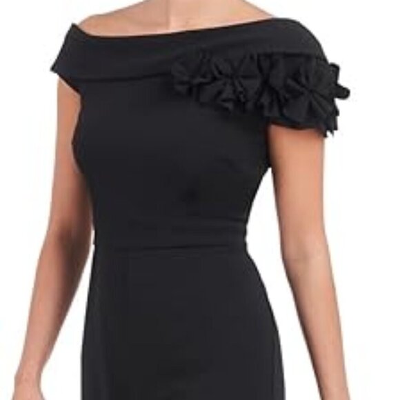 JS Collections Black Lilith One-Shoulder Wide Leg Jumpsuit - Picture 5 of 7